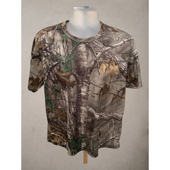 Field & Stream short sleeve mens brown green camouflage tee smart wick Large - Picture 7 of 8